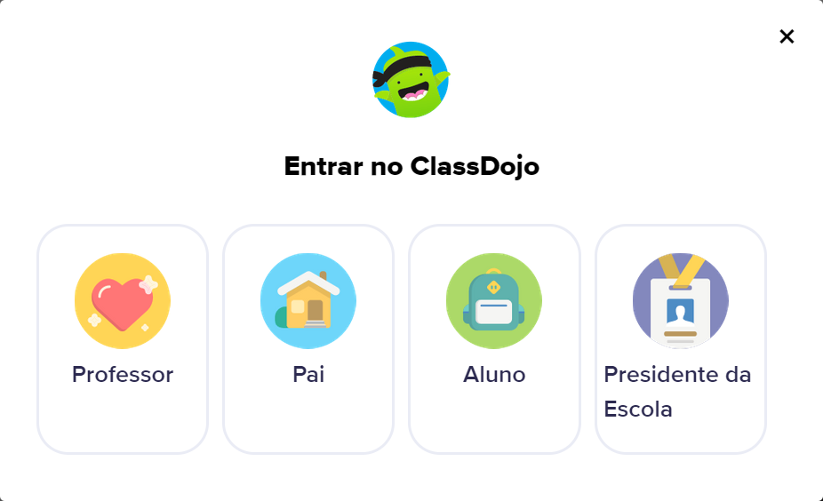 Entrada no ClassDojo